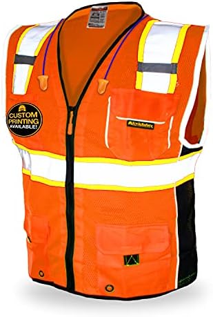KWIKSAFETY - שארלוט, צפון קרוליינה - אפוד בטיחות קלאסי ועליון [כיס ג'מבו] Class 2 עבודה PPE ANSI נבדק תואם OSHA